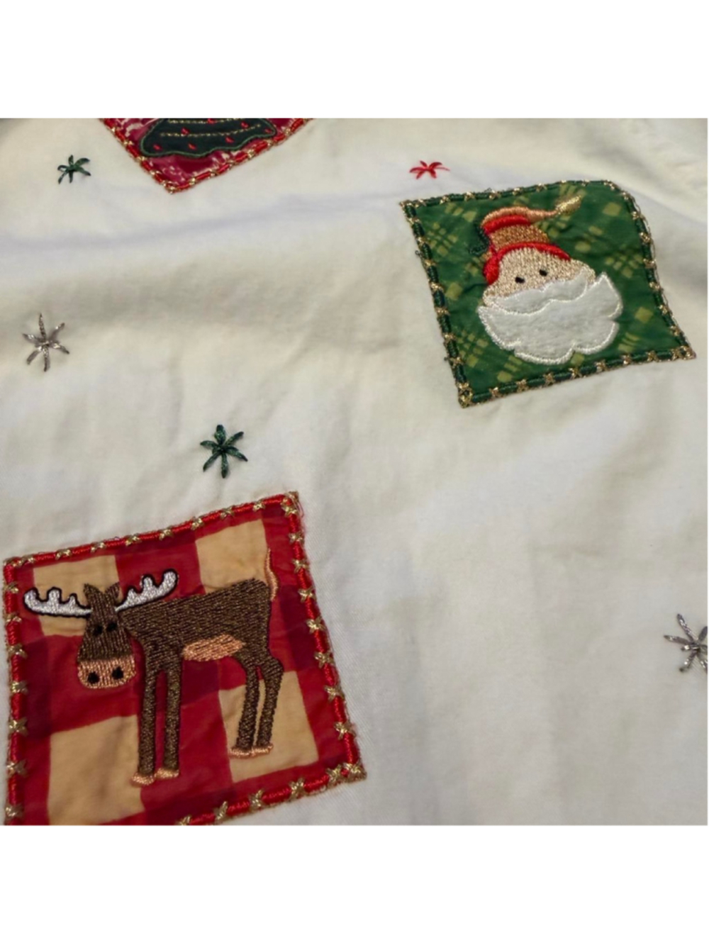 Retro Christmas patchwork button down - Picture 3 of 5